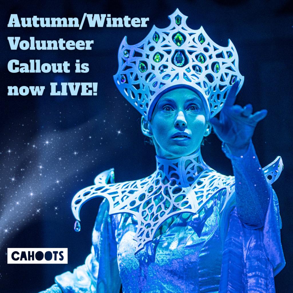 Autumn/Winter Programme 2026 Volunteer Callout Image featuring main character from the upcoming show, The Sorcerer's Apprentice